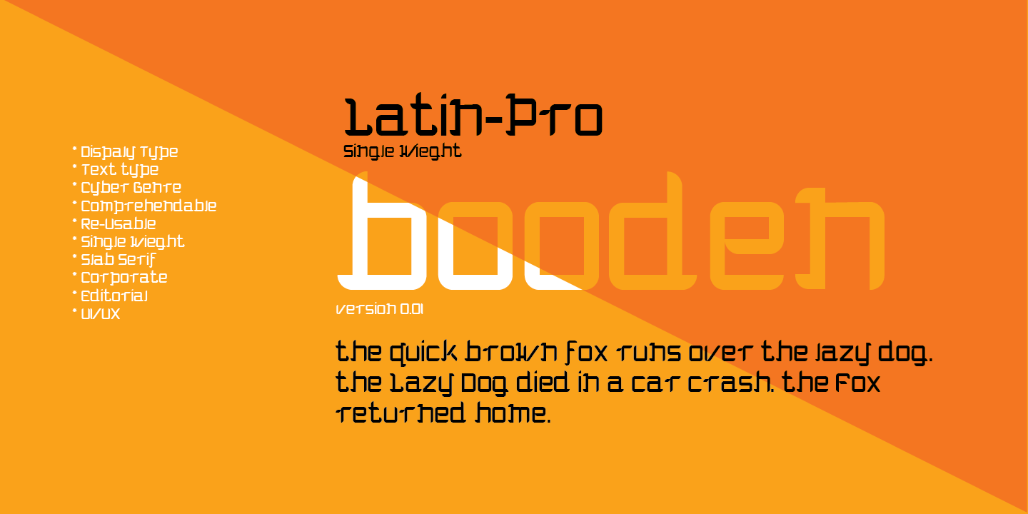 Example font Booden #1